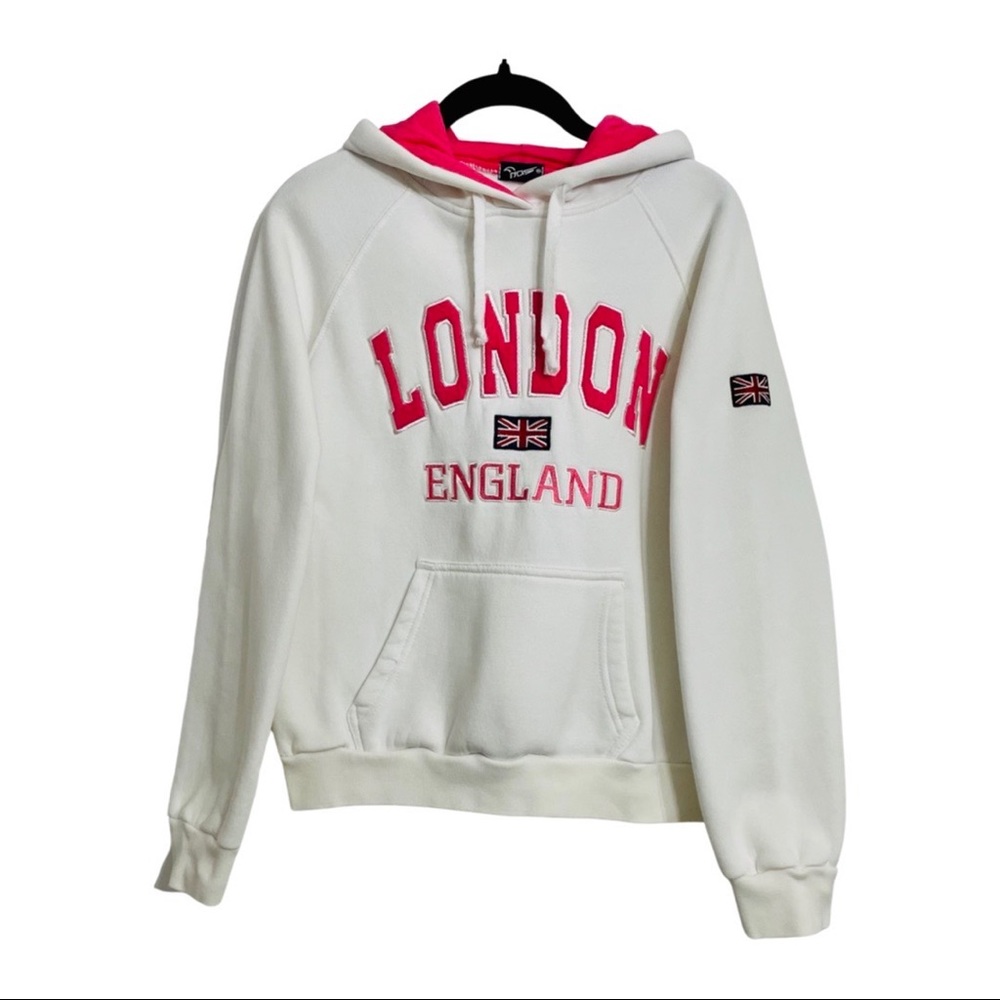 NAS London England White and Pink Sweatshirt - Picture 3 of 7